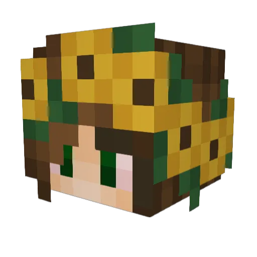 ring_yaa Minecraft avatar head, 3D render