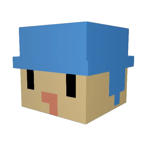 ringdoorbell Minecraft avatar head, 3D render