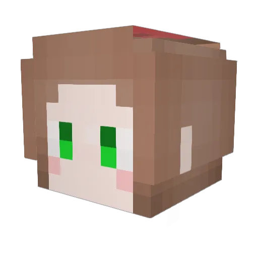 ringohoppe Minecraft avatar head, 3D render