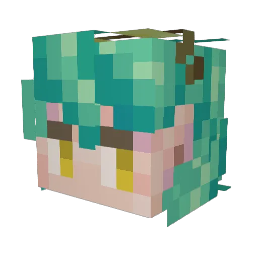 rininlol Minecraft avatar head, 3D render
