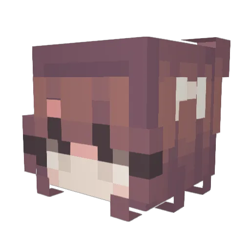 rinithebean Minecraft avatar head, 3D render