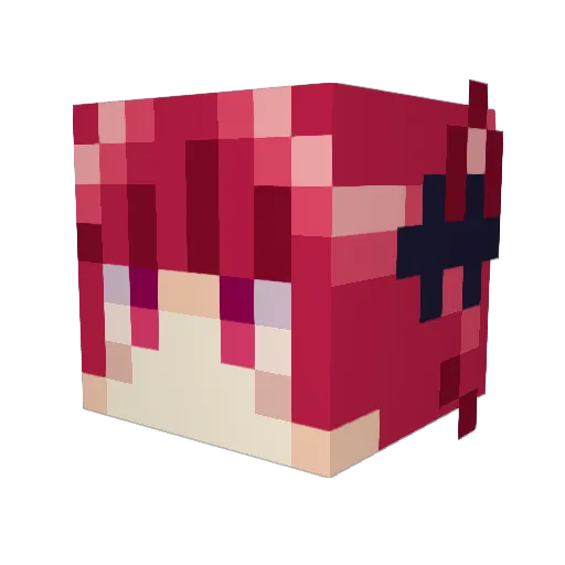 rinkaenbyou Minecraft avatar head, 3D render