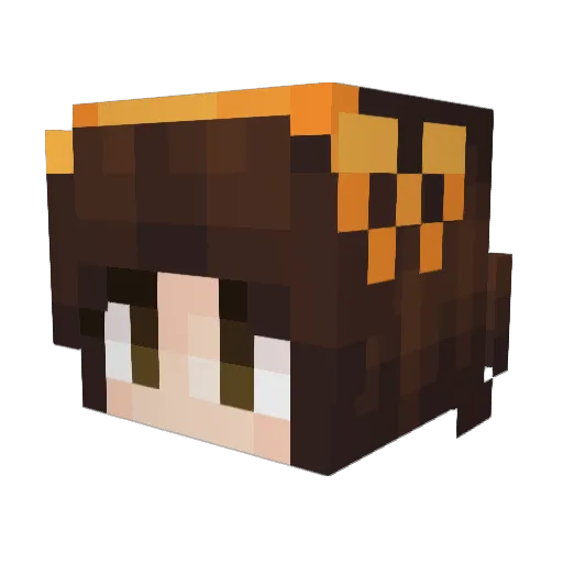 rinkayagami Minecraft avatar head, 3D render