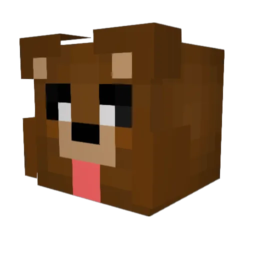 rinkydnk Minecraft avatar head, 3D render