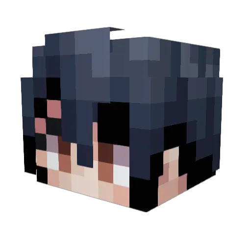 rinm4ru Minecraft avatar head, 3D render