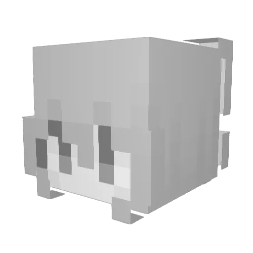 rinmeows Minecraft avatar head, 3D render