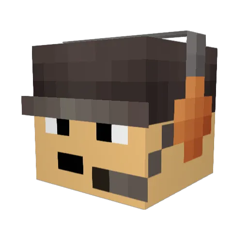 rinnekaneki Minecraft avatar head, 3D render