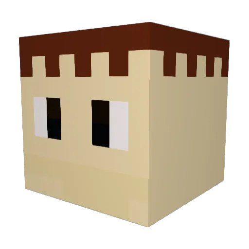 rino164 Minecraft avatar head, 3D render