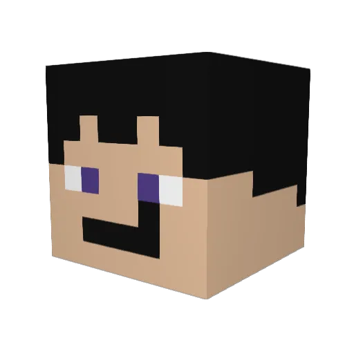 rinrinkoo Minecraft avatar head, 3D render