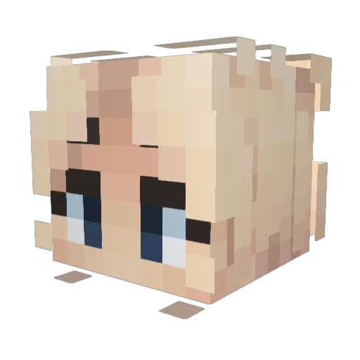 rintacola Minecraft avatar head, 3D render