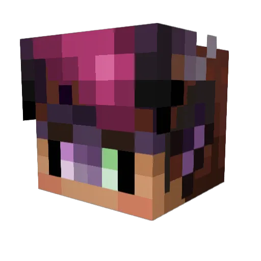 rinthehecker Minecraft avatar head, 3D render