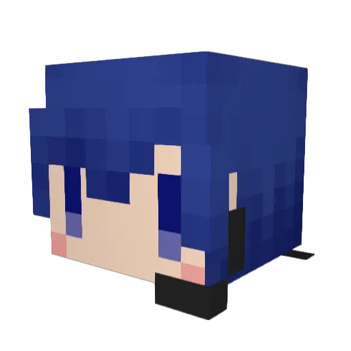 rio67 Minecraft avatar head, 3D render