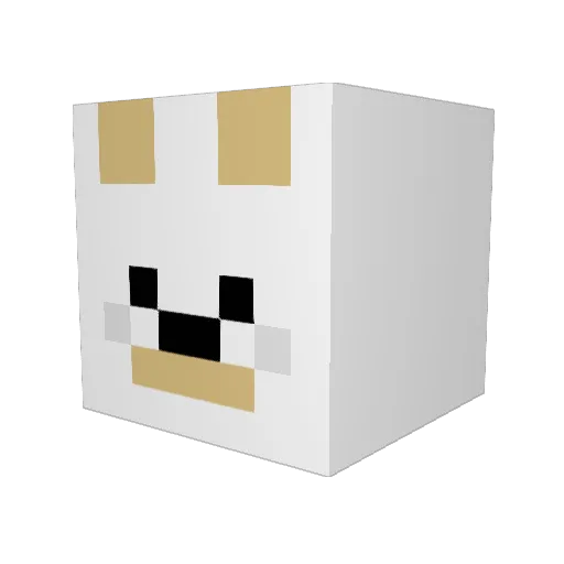 rioil Minecraft avatar head, 3D render