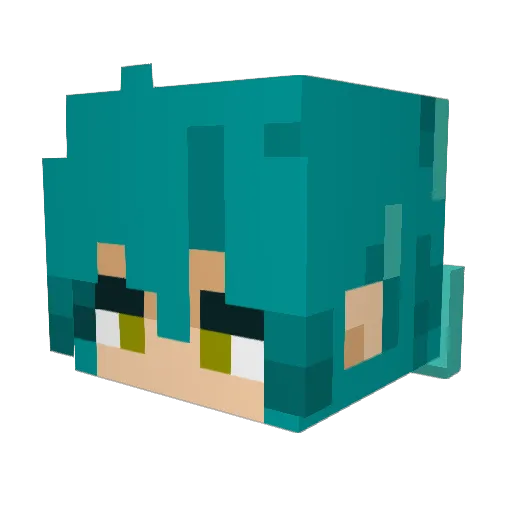 rionlover Minecraft avatar head, 3D render