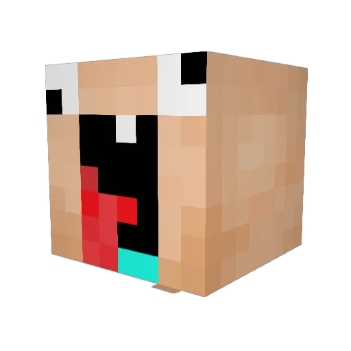 rionoxeR Minecraft avatar head, 3D render
