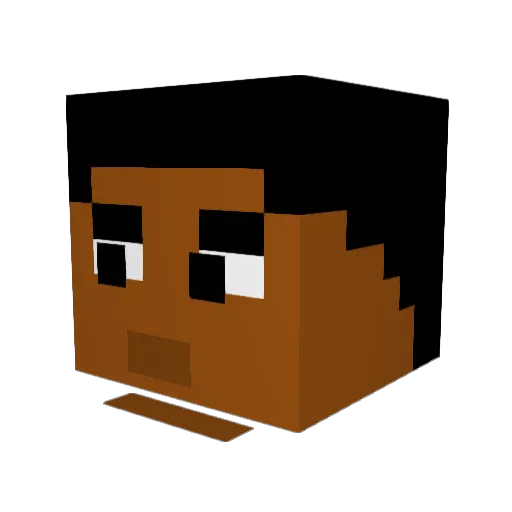 riosqwr Minecraft avatar head, 3D render