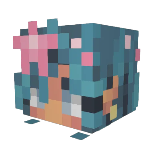 riostyb Minecraft avatar head, 3D render