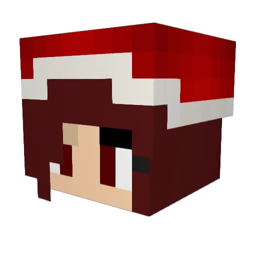 riot_fish Minecraft avatar head, 3D render