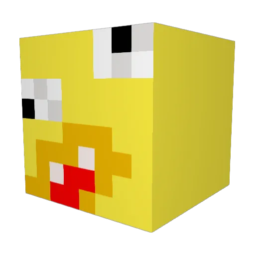 riotsaur Minecraft avatar head, 3D render