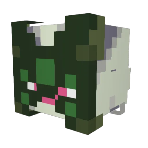 riovee Minecraft avatar head, 3D render