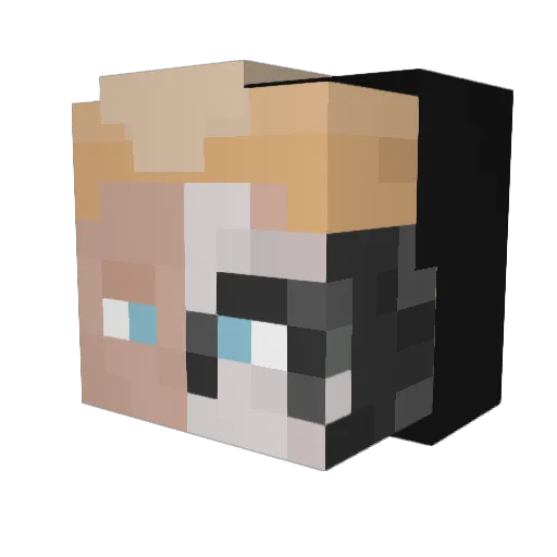 rip2mee Minecraft avatar head, 3D render