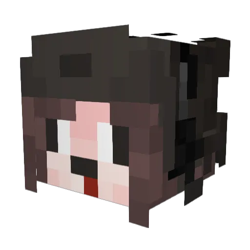 ripEmma Minecraft avatar head, 3D render