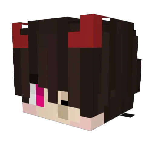 rip_Black25 Minecraft avatar head, 3D render