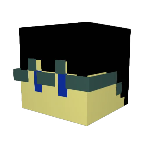 ripboombowYT Minecraft avatar head, 3D render