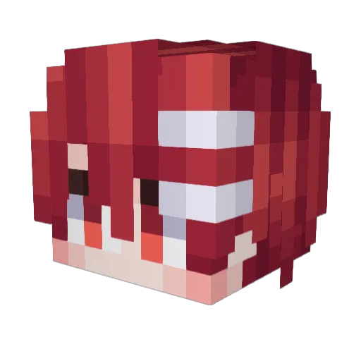 riperrz Minecraft avatar head, 3D render