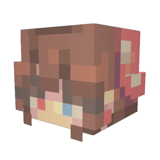 ripodango Minecraft avatar head, 3D render