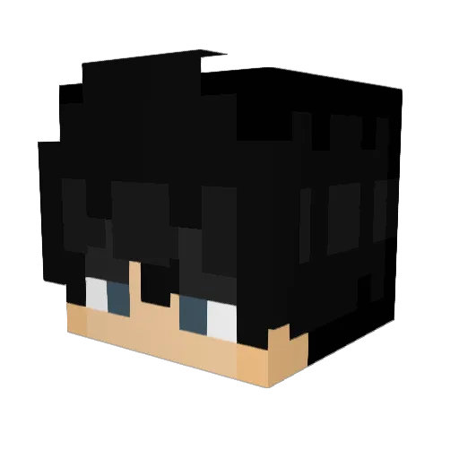 rippedatom Minecraft avatar head, 3D render