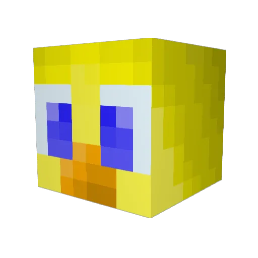 ripple_chan Minecraft avatar head, 3D render