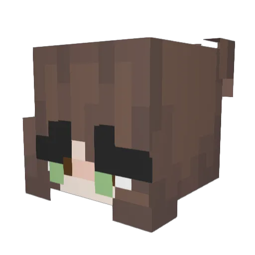 ripplekitten Minecraft avatar head, 3D render