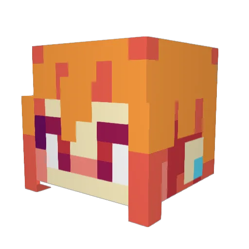 riprhy Minecraft avatar head, 3D render