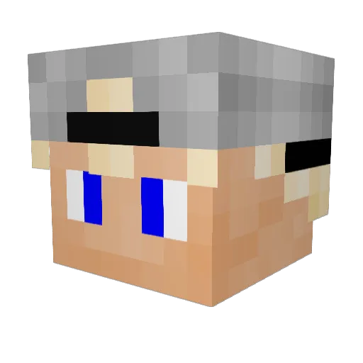 ripshum Minecraft avatar head, 3D render