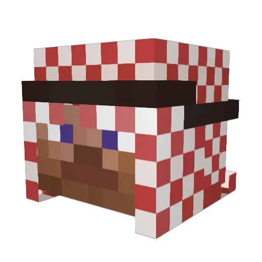 ripthecraft Minecraft avatar head, 3D render