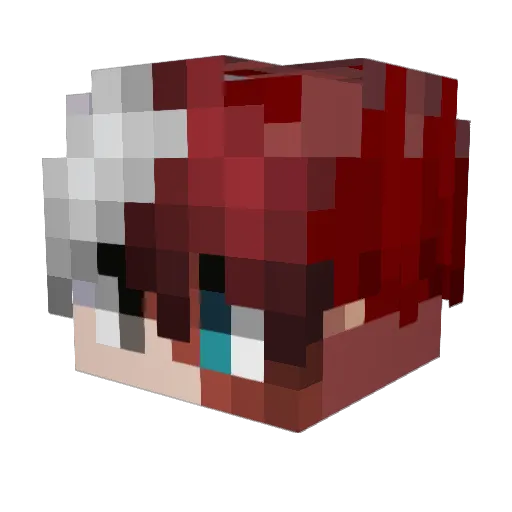 ripxilef Minecraft avatar head, 3D render