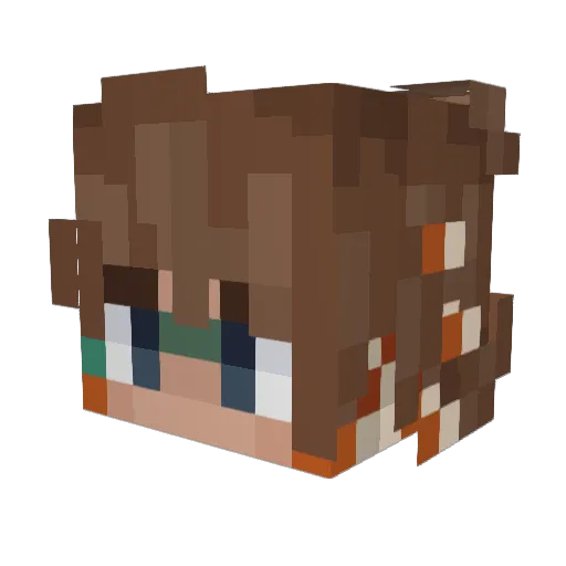 riq_qrt Minecraft avatar head, 3D render