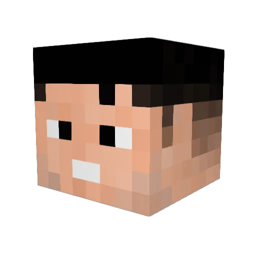 rique04 Minecraft avatar head, 3D render