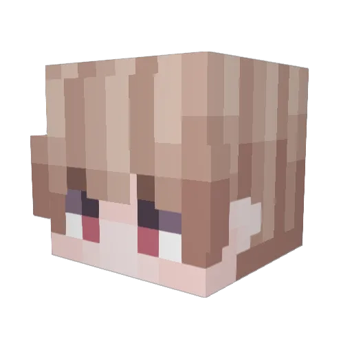 riquour Minecraft avatar head, 3D render