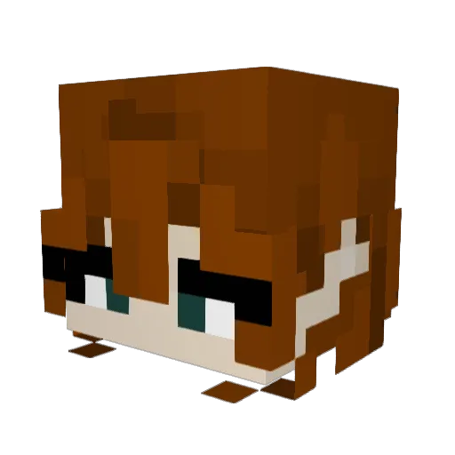 rira_l Minecraft avatar head, 3D render