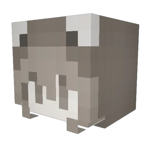 ririhaha Minecraft avatar head, 3D render