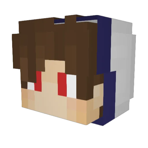 ririmu07 Minecraft avatar head, 3D render