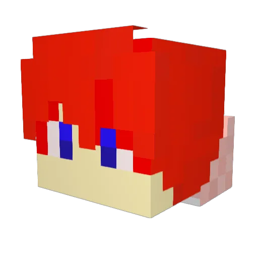 riruto1216 Minecraft avatar head, 3D render