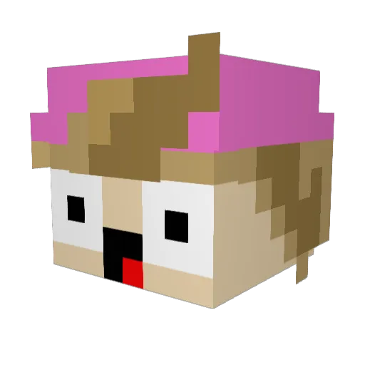 risak_ Minecraft avatar head, 3D render