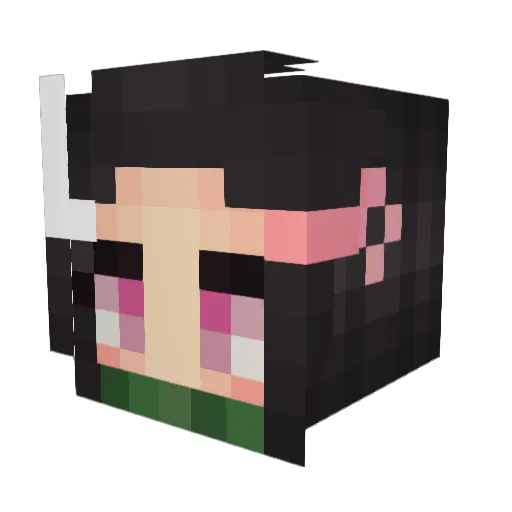 risaname Minecraft avatar head, 3D render