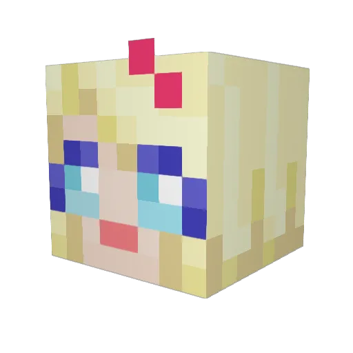 risastorm Minecraft avatar head, 3D render