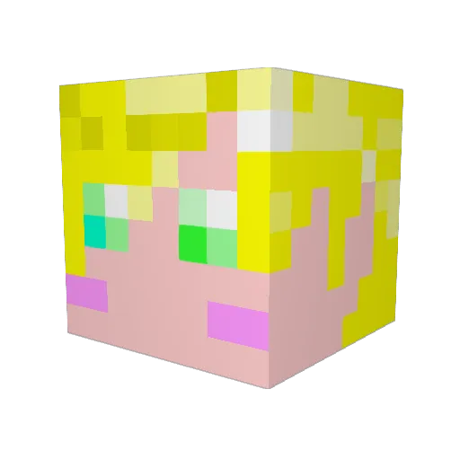 risemisty Minecraft avatar head, 3D render