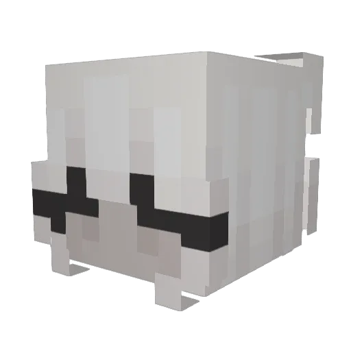 riskli Minecraft avatar head, 3D render