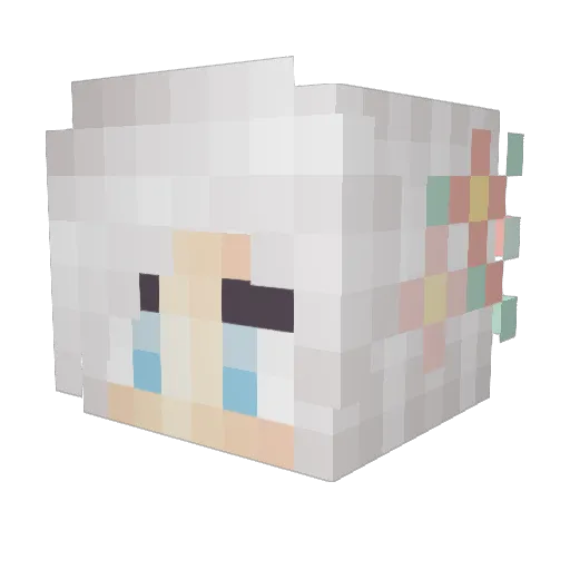 rissamine Minecraft avatar head, 3D render